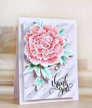Words Flowers Dies Thank You So Much Blossom Metal Cutting Dies with Stamps DIY Decorative - Lusy Store