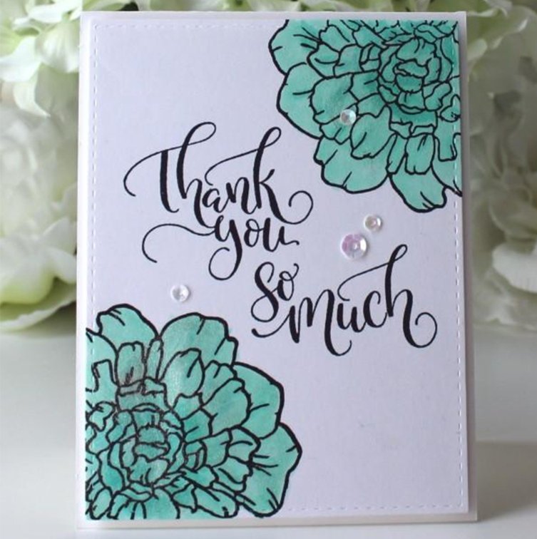 Words Flowers Dies Thank You So Much Blossom Metal Cutting Dies with Stamps DIY Decorative - Lusy Store
