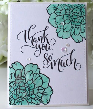 Words Flowers Dies Thank You So Much Blossom Metal Cutting Dies with Stamps DIY Decorative - Lusy Store