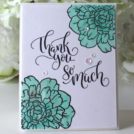 Words Flowers Dies Thank You So Much Blossom Metal Cutting Dies with Stamps DIY Decorative - Lusy Store