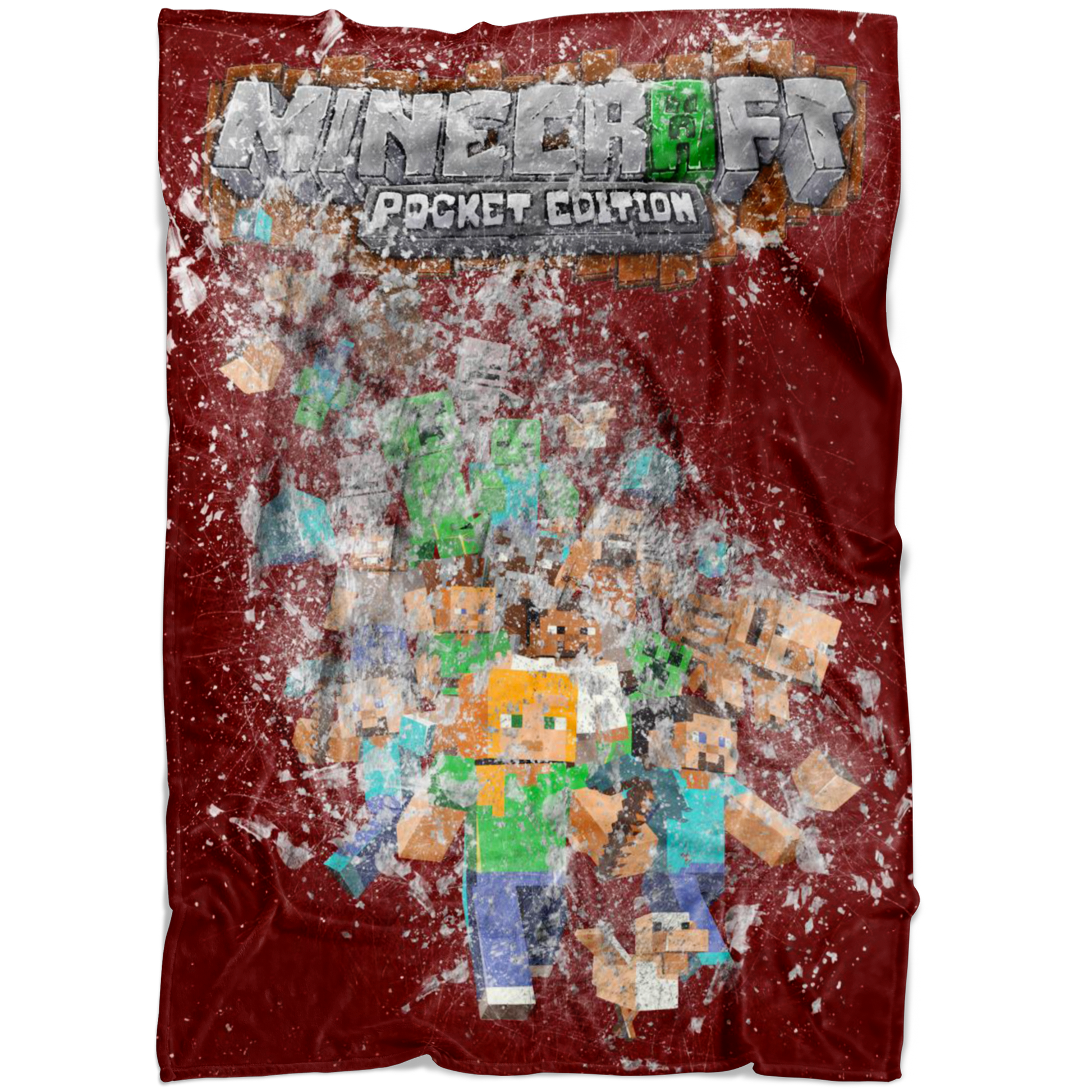 Minecraft Fleece Blanket Graphitum Brown Blanket - Lusy Store