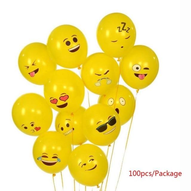 Yellow Smiley Balloon Emoji Face Expression Birthday Party - Lusy Store