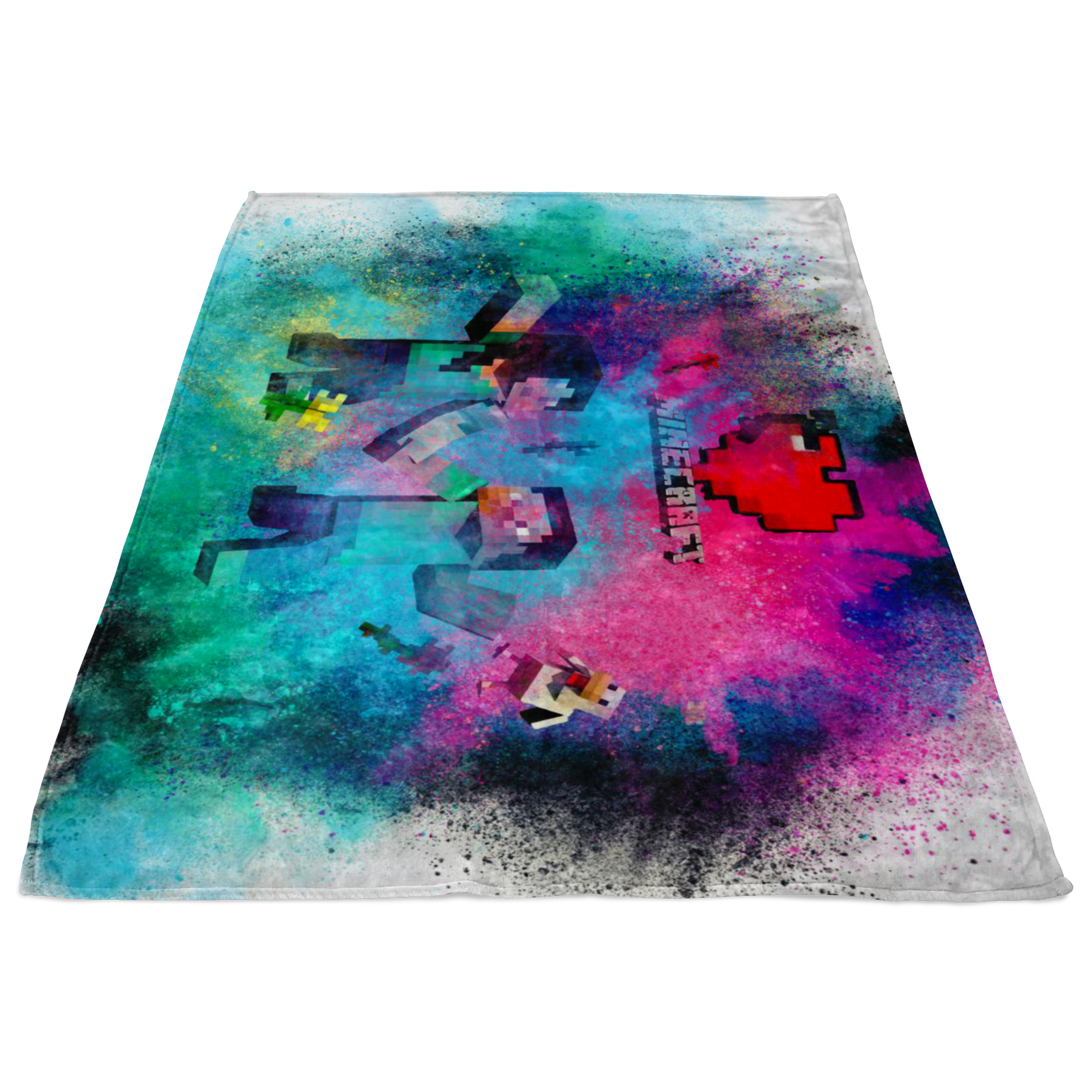 Minecraft Fleece Blanket Minecraft Love Color Dust Blue Blanket Warm And Super Comfortable Best Gift For Kids - Lusy Store