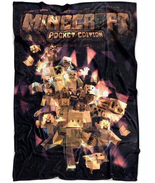 Minecraft Fleece Blanket Geometry Black Blanket - Lusy Store